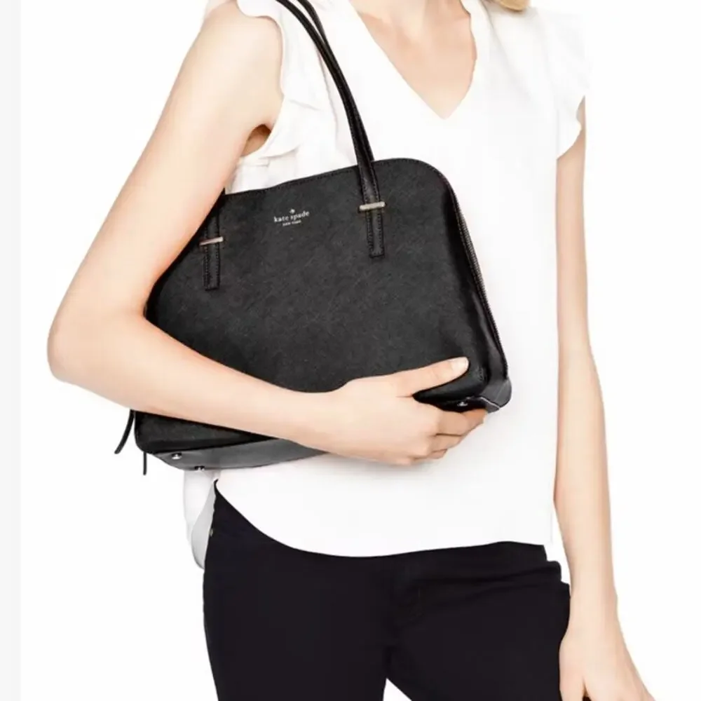 Kate Spade Midnight Blue Double Zip Grand Street Satchel Bag